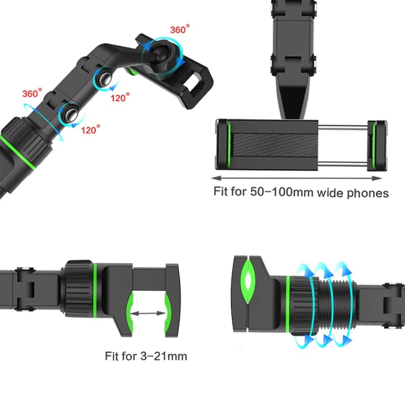 360 Degree Rotatable Multifunctional Cell Phone Holder for Car Telephone Mount Auto Rearview Mirror Phone Support Stand in Car