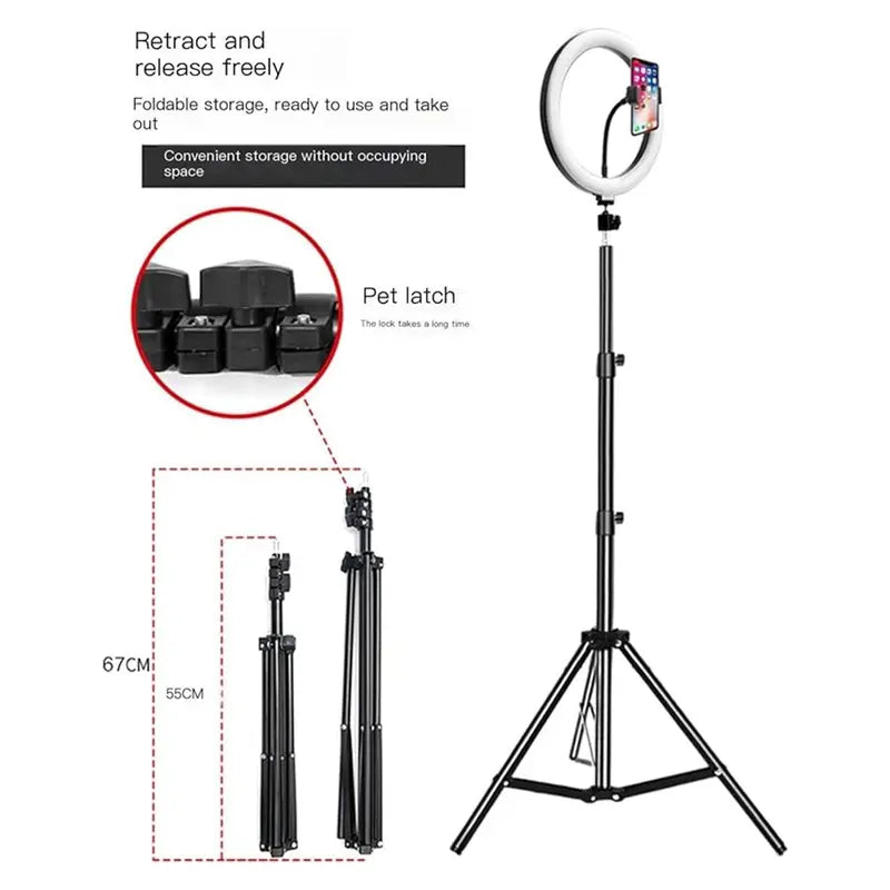 Mobile Phone Bracket Tripod, Floor Outdoor Support for Photography (0.55M+Storage Bag/1.7M+Selfie+Storage Bag) Accessories Metal Mount Smartphone Adjustable Devices Digital Cellphone Compact