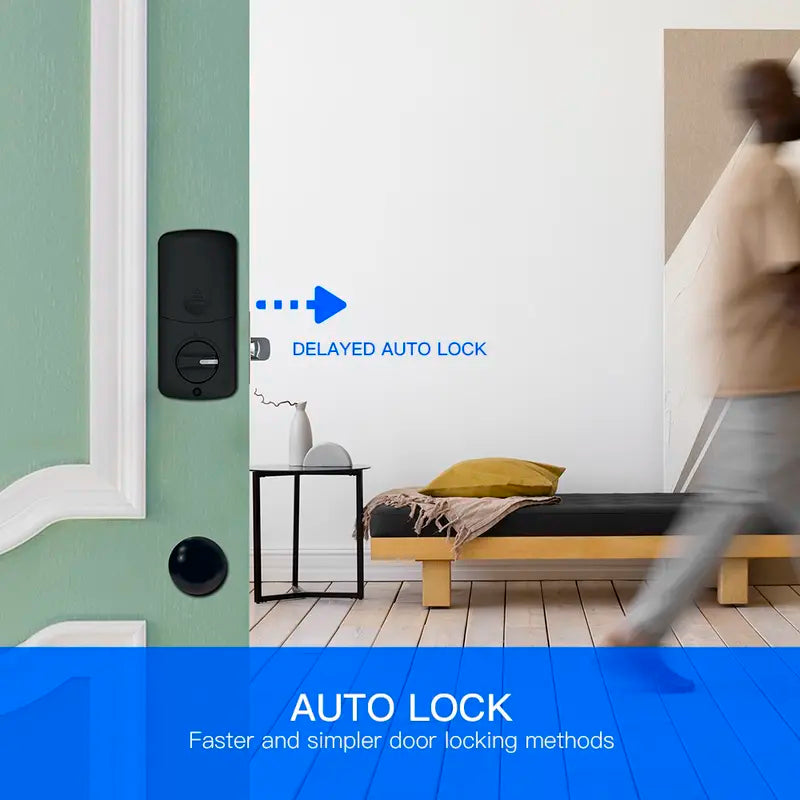 Fingerprint Door Lock, Keyless Entry Door Lock with Code, Electronic Keypad Deadbolt Smart Locks for Front Door, Anti-Peeping Password, Auto Lock, Easy to Install