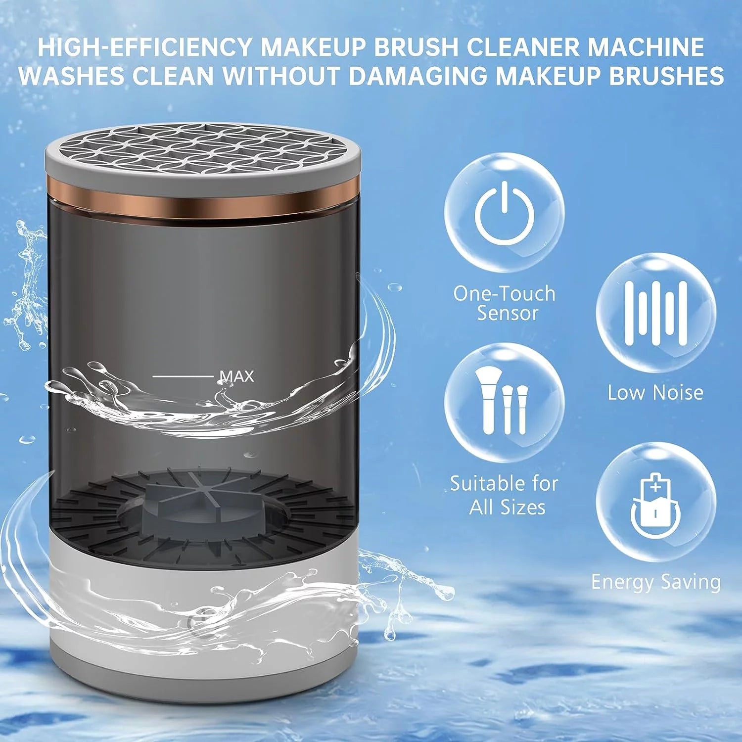 Electric Makeup Brush Cleaner Machine, USB Make up Brush Cleaner,Portable Electric Makeup Brush Cleaner, Makeup Brush Cleaner Machine with Makeup Brush Cleaner Mat for All Size Makeup Brush