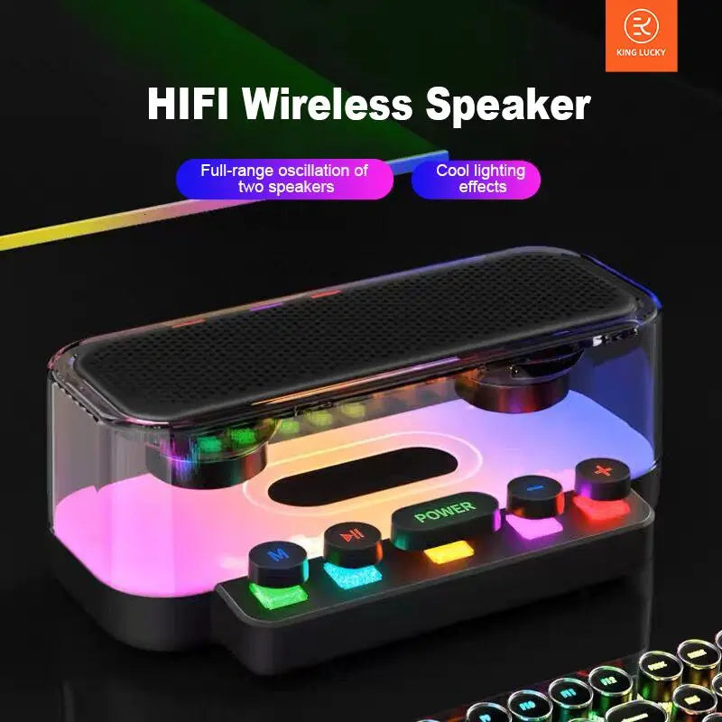 Wireless Speaker for Mother'S Day Gift, Portable Speaker with LED Light & Stereo, Ambience Speaker for Home Party & Outdoor Camping