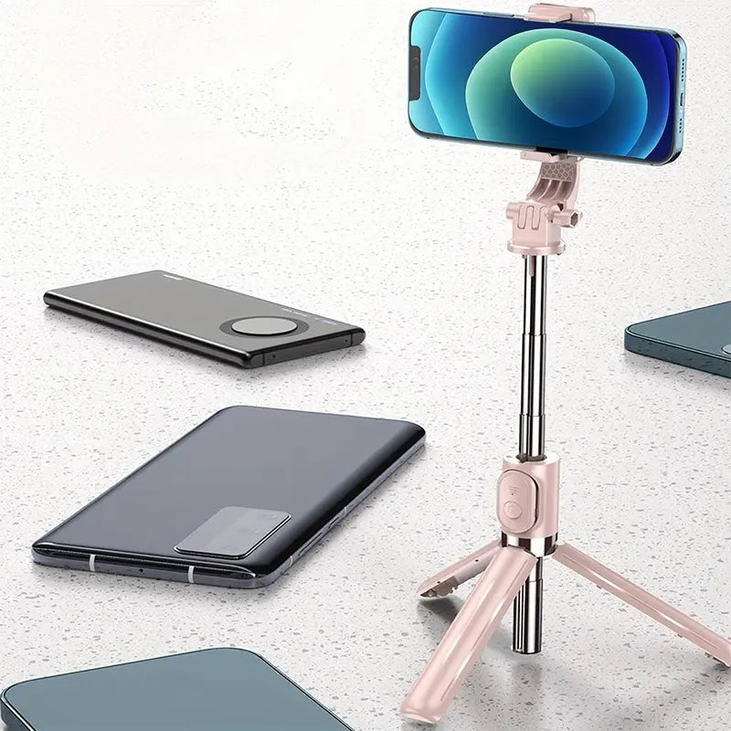 Portable Selfie Stick Tripod for Music Festival, Height Adjustable Foldable Selfie Stick for Summer, Phone Tripod Stand with Remote Control, Selfie Accessories