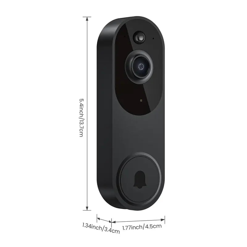 Wireless Video Doorbell Camera, Smart Security Doorbell Camera with AI Human Detection & Night Vision, Security Doorbell Camera for Home