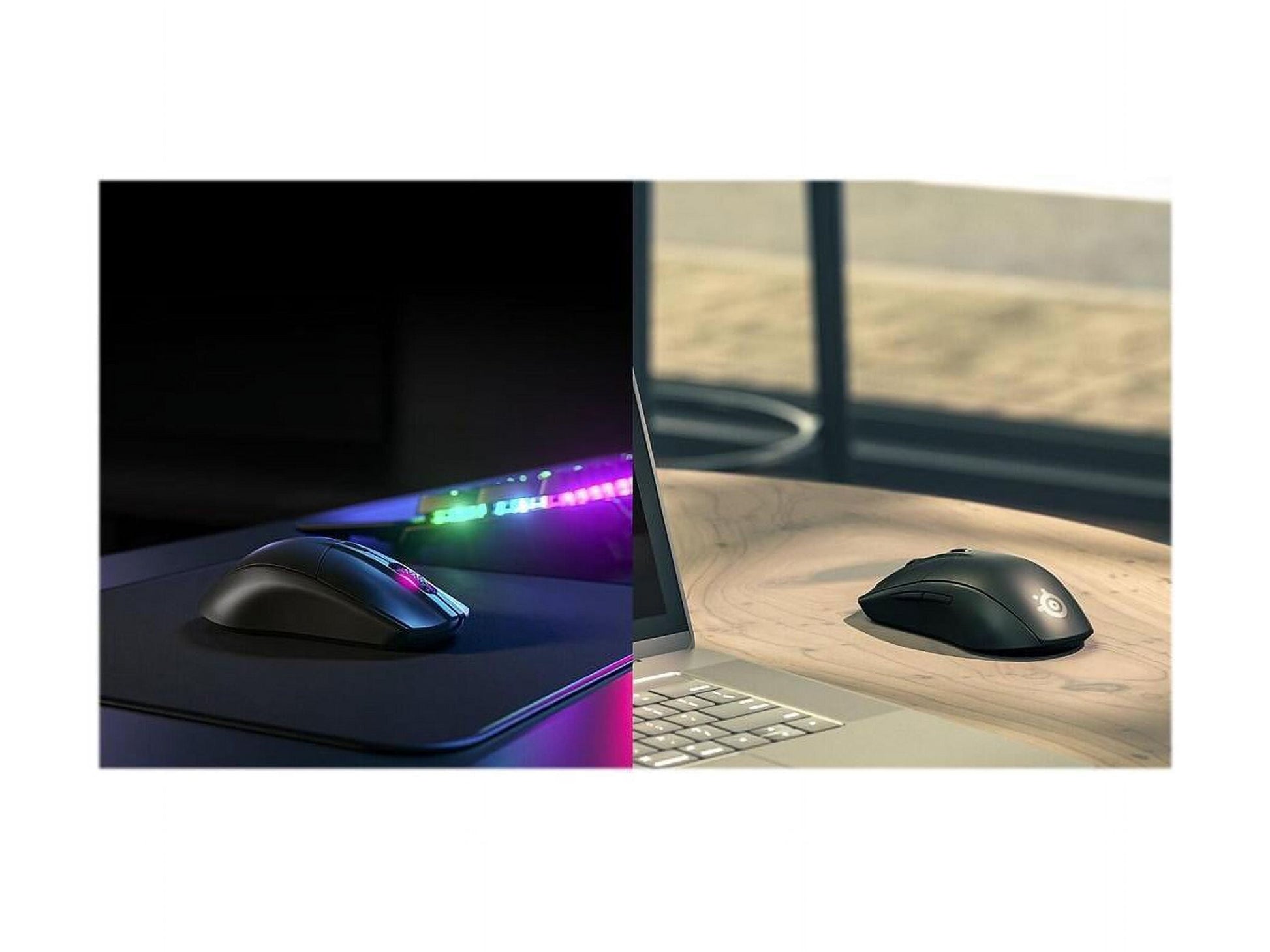 Rival 3 Wireless Gaming Mouse – 400+ Hour Battery Life – Dual Wireless 2.4 Ghz and Bluetooth 5.0 – 60 Million Clicks – 18,000 CPI Truemove Air Optical Sensor