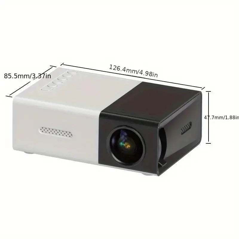 Portable Mini LED Projector, 1 Piece Home Theater Screen Projector, Outdoor Movie Projector, LED Micro Video Projector in Bedroom with HDMI & Remote Control, Home Cinema Video Projector