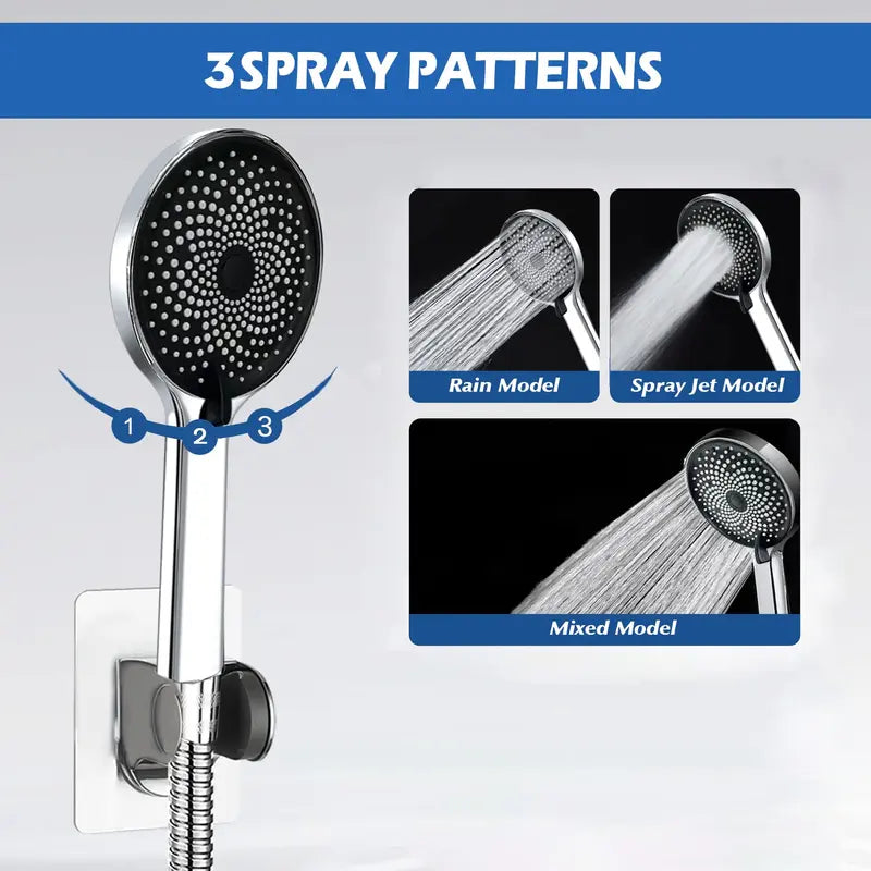 Shower Head, 8” Rain Shower Head with Handheld Spray Combo with 11'' Angle Adjustable Extension Arm/Flow Regulator/Shower System,High Pressure Rainfall Shower Head Clean Bathroom,Chrome Wall Mount Shower Heads Shower Equipment Showerhead Rainshower Head