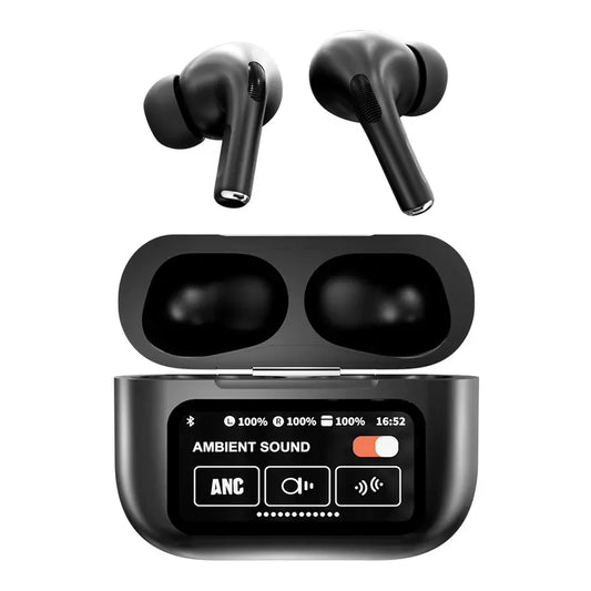 2024 New TWS Bluetooth Headset Color Screen Noise Reduction Headset, 12 Touch Functions, 24 Hours + Standby Time, Dual Host/Single Ear Design, Fast and Convenient Connection, Support Hifi 5.3 Audio Headset Charging Headset A9 Pro，Ipx5 Waterproof