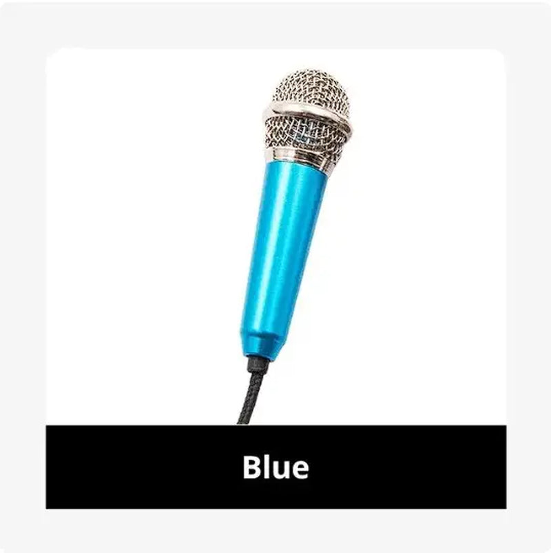 Wired Microphone (Adapters Available(Lightning, USBC)) Stereo Studio Mic KTV Karaoke Mini Microphone for Smart Phone Laptop PC Desktop Handheld Audio Cable Plug Portable Colorful Connection Devices Recording Smartphone Protection