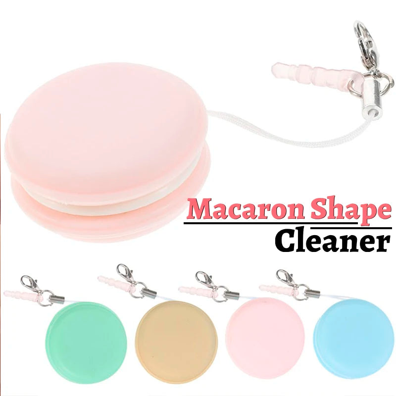 Cell Phone Screen Wipe Macaron Shape Cleaning Cloth Pendant Multifunction Cleaning Tools Glasses Lens Cleaner Key Pendant Gift