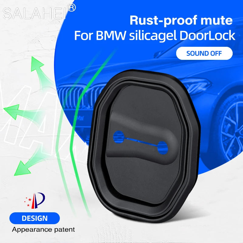 4Pcs Silicone Car Door Lock Buckle Anti-Collision Protective Cover for BMW X1 F48 X3 G01 X4 G02 X5 F15 X6 F16 G05 G06 F49 2021