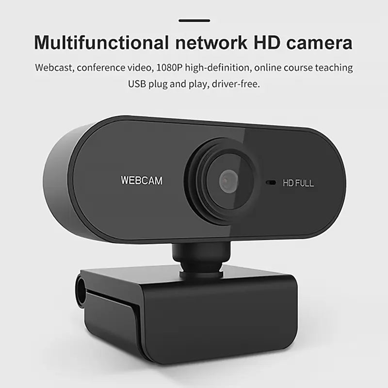 Webcam for Pc with Built-In Microphone and Rotatable Tripod, 1080P Video and Wide Angle Camera, Privacy Cover, (Webcam with USB Cable)For Live Streaming, Video Conferencing, and Online Classes