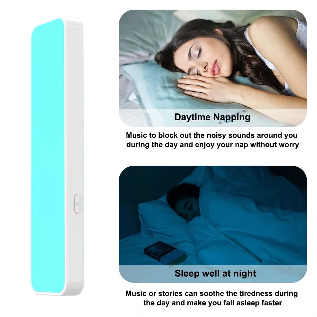 Bone Conduction Music Box Wireless Bluetooth-Compatible Speaker Stereo Bass under Pillow Improve Sleep Travel for Facebook-Blue