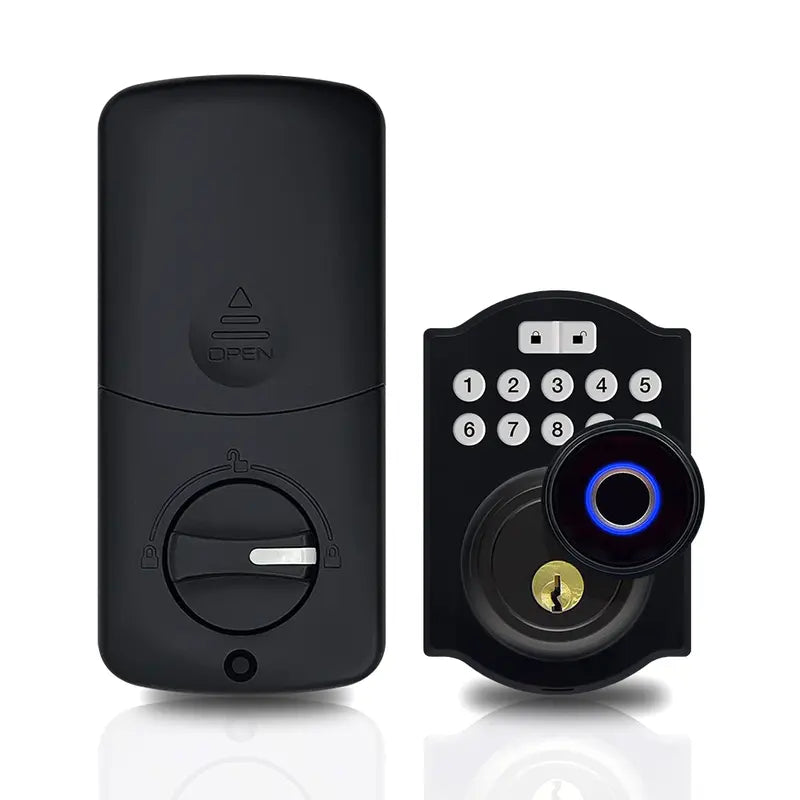 Fingerprint Door Lock, Keyless Entry Door Lock with Code, Electronic Keypad Deadbolt Smart Locks for Front Door, Anti-Peeping Password, Auto Lock, Easy to Install