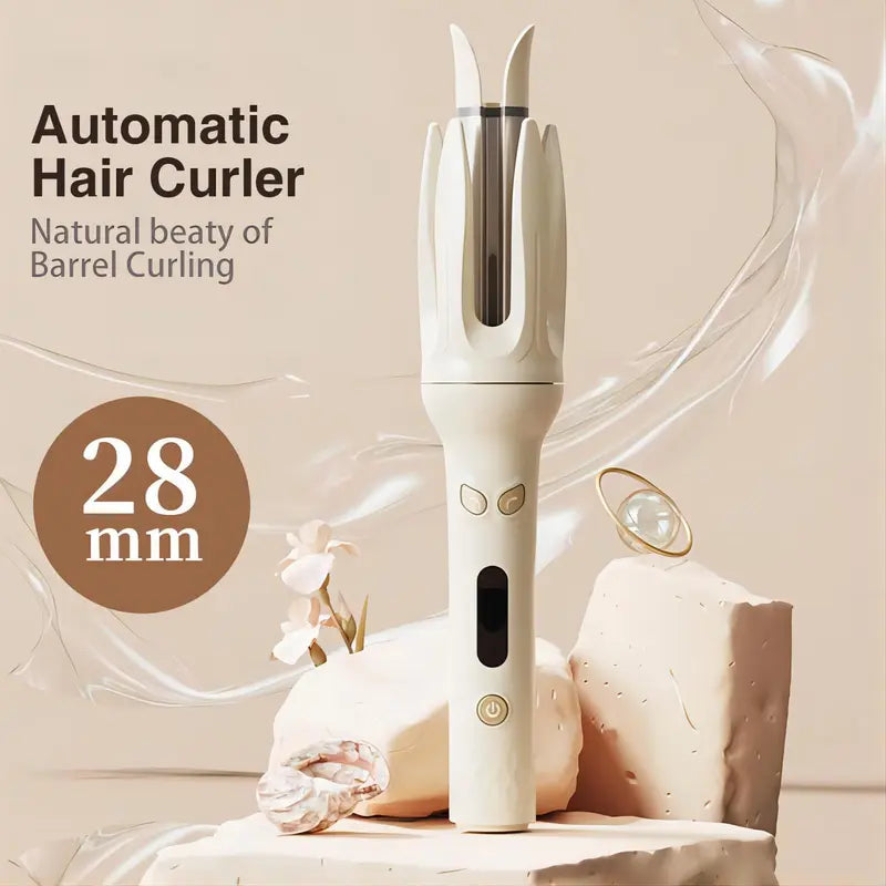 Automatic Hair Curling Iron, 28Mm Hair Curler, Negative Ion Automatic Hair Hair Curl Wand, 4 Modes Temperatures Curling Iron for Women, Hair Styling Tools for Home, Back to School, Hair Curler