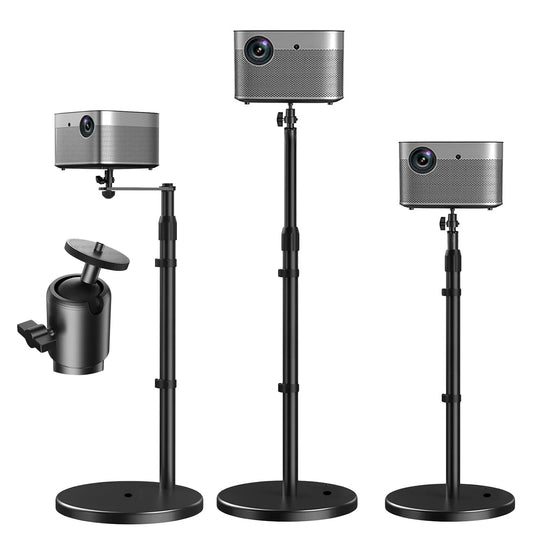 5Core Projector Stand Height Adjustable Projector Mount Floor W 360° Swivel 3 Mounting Options