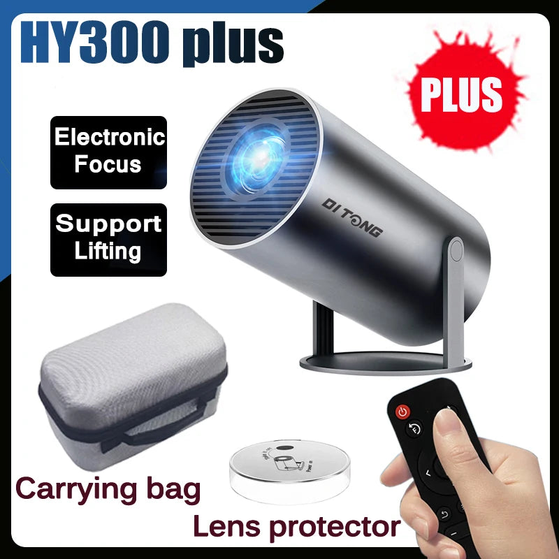 HY300 plus HD Projector Portatil 4K 1280X720P Android 11 Wifi6 LED Video Home Theater Cinema Phone Mini Proyector Movie