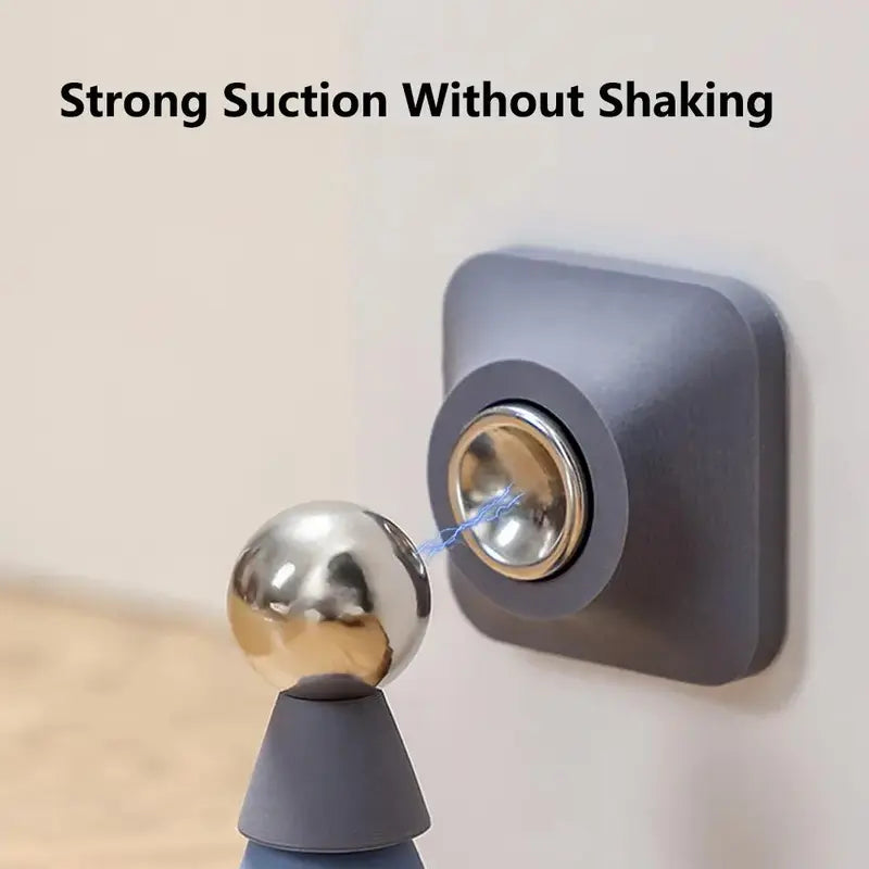 Magnetic Silent Door Stop, Silicone Punch-Free Anti-Collision Door Stop, Locking Door Stop for Home Use