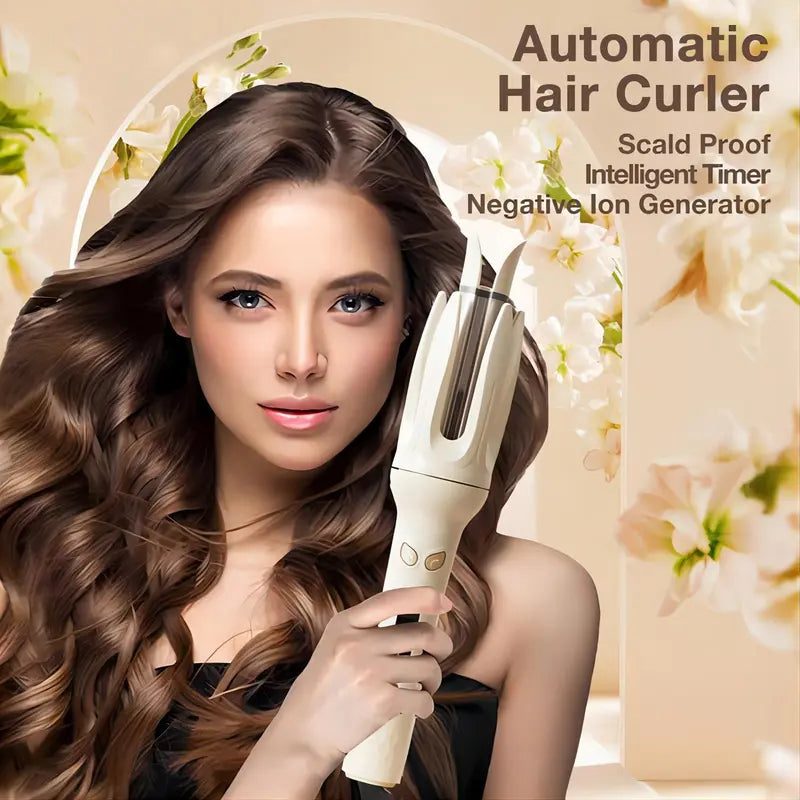 Automatic Hair Curling Iron, 28Mm Hair Curler, Negative Ion Automatic Hair Hair Curl Wand, 4 Modes Temperatures Curling Iron for Women, Hair Styling Tools for Home, Back to School, Hair Curler