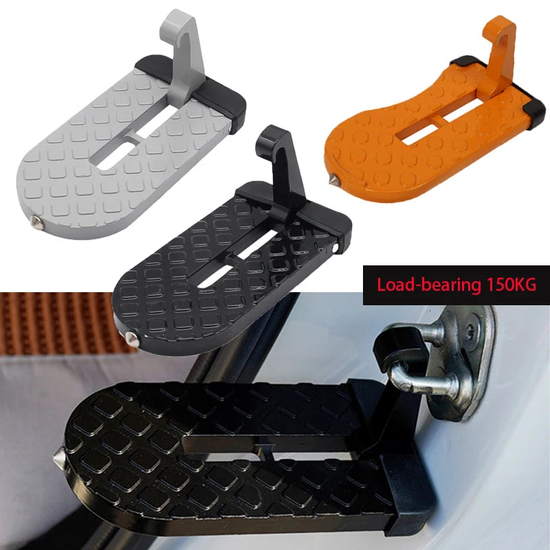 Foldable Car Roof Rack Step Car Door Step Multifunction Universal Latch Hook Foot Pedal Aluminium Alloy Safety Car Accessories