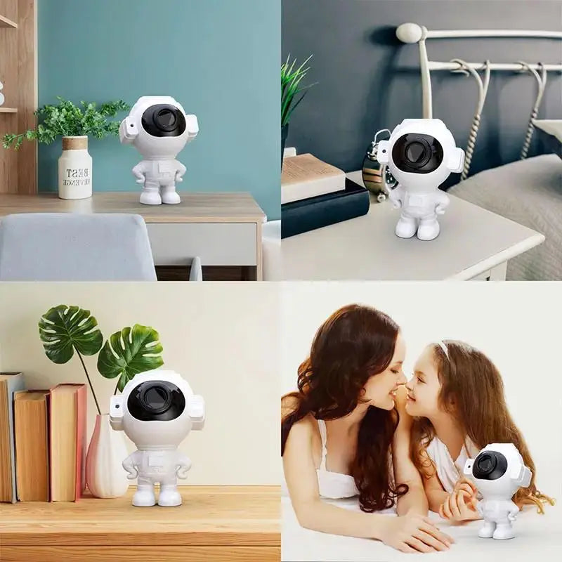 Astronaut Projector Lamp, USB Rechargeable Starry Sky Projector Night Light with Remote Control, Astronaut Projection Light, Room Light, Ambient Night Light for Bedroom Home Decor