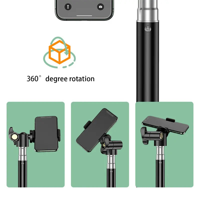 Mobile Phone Bracket Tripod, Floor Outdoor Support for Photography (0.55M+Storage Bag/1.7M+Selfie+Storage Bag) Accessories Metal Mount Smartphone Adjustable Devices Digital Cellphone Compact