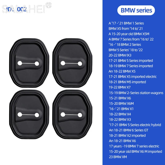 4Pcs Silicone Car Door Lock Buckle Anti-Collision Protective Cover for BMW X1 F48 X3 G01 X4 G02 X5 F15 X6 F16 G05 G06 F49 2021