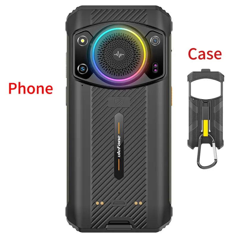 Ulefone Armor 21 Unlocked Rugged Phone，122Db Loudest Speaker Android 13 , MTK G99 16GB RAM(8GB+8GB Virtual RAM) + 256GB ROM Outdoor Rugged Smartphone,64Mp Main Cam + 24MP Night Vision Cam, 6.58" FHD+, 9600Mah, IP68 Dual SIM