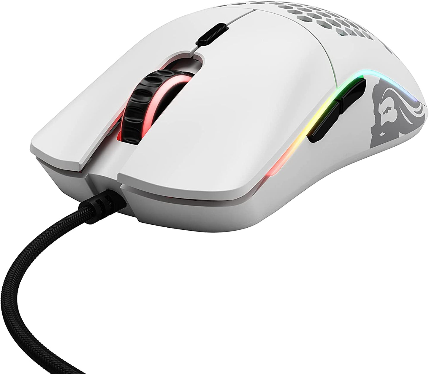 Model O Wired Gaming Mouse 67G Superlight Honeycomb Design, RGB, Pixart 3360 Sensor, Omron Switches, Ambidextrous - Matte White