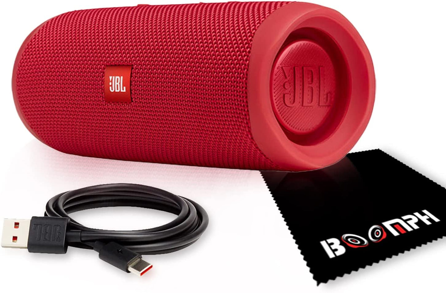 Flip 5: Portable Wireless Bluetooth Speaker, IPX7 Waterproof - Red - Boomph'S Comprehensive Ultimate Performance Cloth Solution for Your On-The-Go Sound Experience