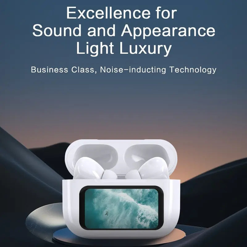 2024 New TWS Bluetooth Headset Color Screen Noise Reduction Headset, 12 Touch Functions, 24 Hours + Standby Time, Dual Host/Single Ear Design, Fast and Convenient Connection, Support Hifi 5.3 Audio Headset Charging Headset A9 Pro，Ipx5 Waterproof